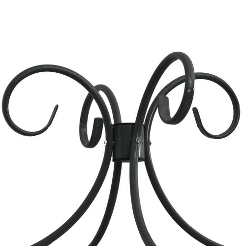 Cadre De Lit à Baldaquin Sans Matelas Noir Métal 120x200 Cm