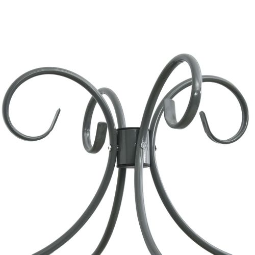 Cadre De Lit à Baldaquin Sans Matelas Gris Métal 120x200 Cm