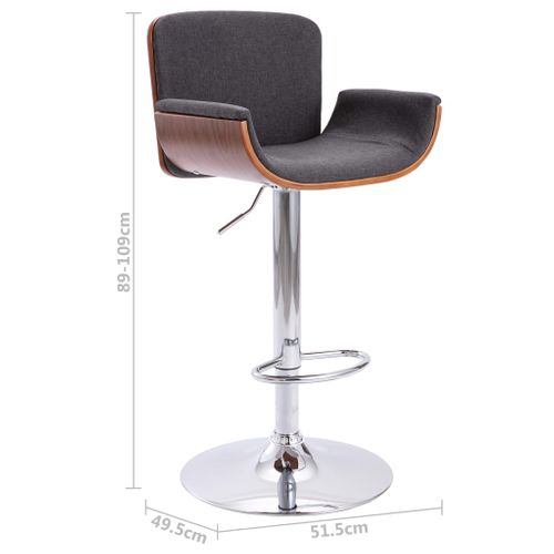 Tabouret De Bar Gris Tissu