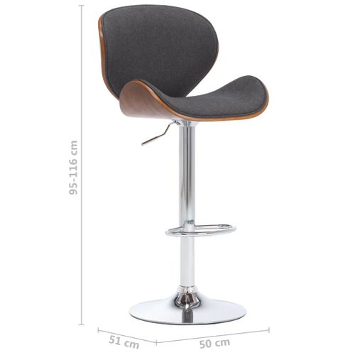 Tabouret De Bar Gris Tissu