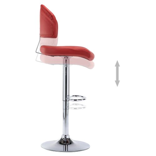 Tabourets De Bar Lot De 2 Rouge Bordeaux Simili