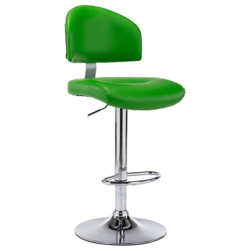 Tabourets De Bar Lot De 2 Vert Simili