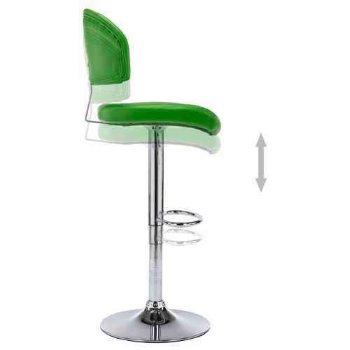 Tabourets De Bar Lot De 2 Vert Simili