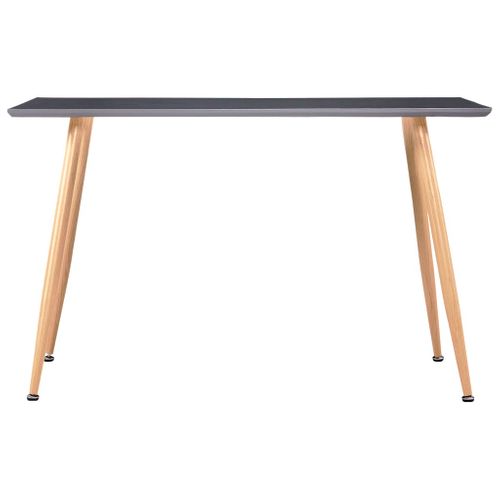 Table De Salle À Manger Gris Et Chêne 120x60x74 Cm Mdf