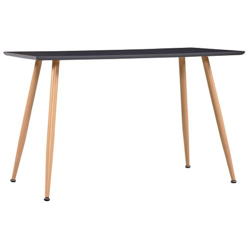 Table De Salle À Manger Gris Et Chêne 120x60x74 Cm Mdf