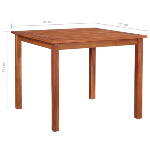 Table De Jardin 85x85x74 Cm Bois D'acacia Massif
