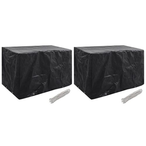 Housses De Salon De Jardin 2 Pièces 8 Oeillets 140x70x90 Cm