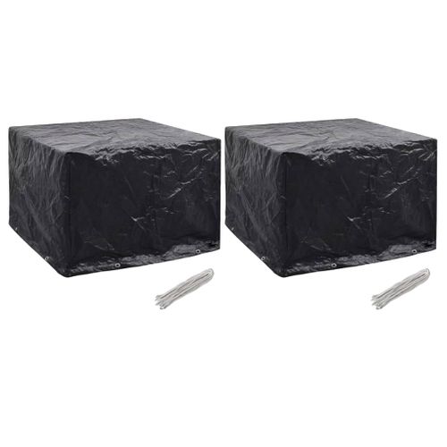 Housses De Salon De Jardin 2 Pièces 8 Oeillets 122x112x98 Cm