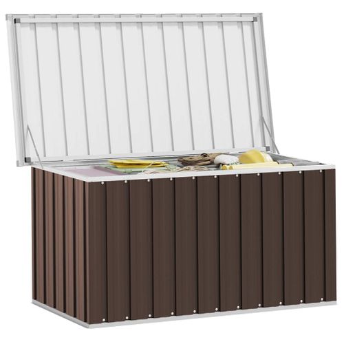 Coffre De Rangement De Jardin Marron 129x67x65 Cm