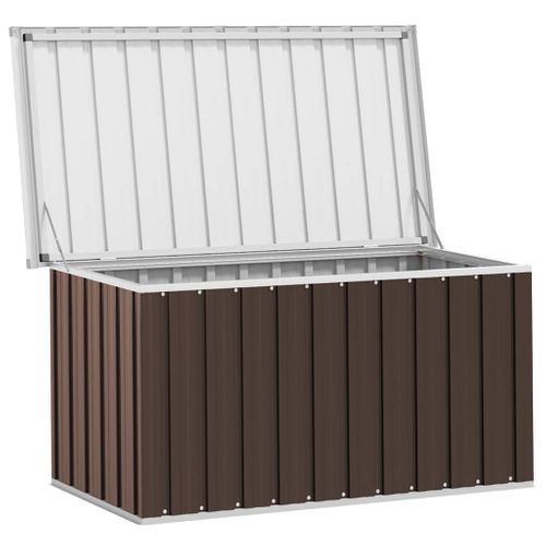 Coffre De Rangement De Jardin Marron 129x67x65 Cm
