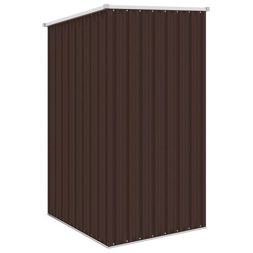 Abri De Jardin Marron 87x98x159 Cm Acier Galvanisé Sans Plancher