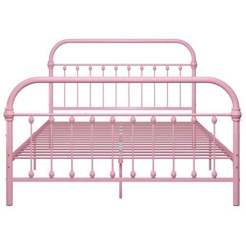 Cadre De Lit Sans Matelas Rose Métal 120x200 Cm
