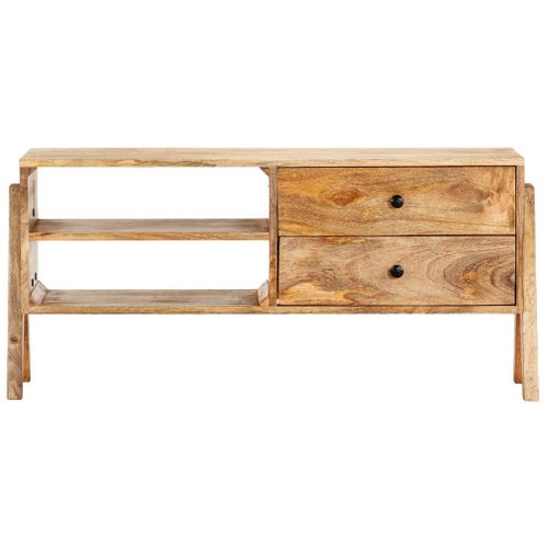 Meuble TV 97 X 35 X 47 Cm Bois De Manguier Massif