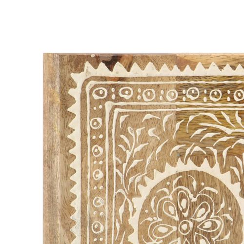 Miroir Peint à La Main 40x55 Cm Bois De Manguier Solide