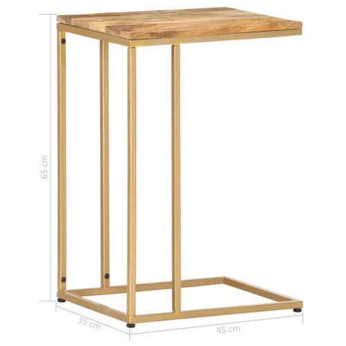 Table D'appoint 35x45x65 Cm Bois De Manguier Massif
