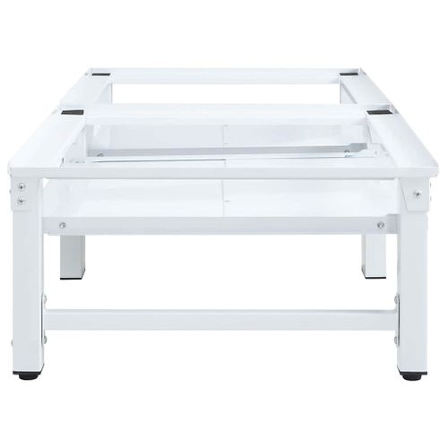 Socle De Lave-linge Et Sèche-linge Et Étagère Coulissante Blanc