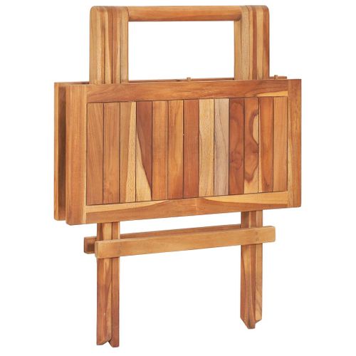Table De Bistro Pliable 60x60x65 Cm Bois De Teck Solide