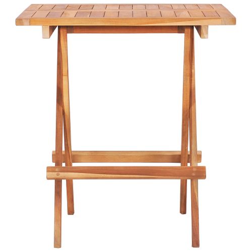 Table De Bistro Pliable 60x60x65 Cm Bois De Teck Solide