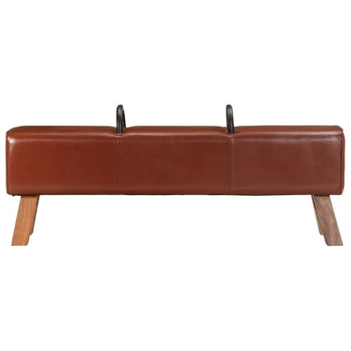 Banc Cheval D'arçon Vintage Cuir Véritable De Chèvre