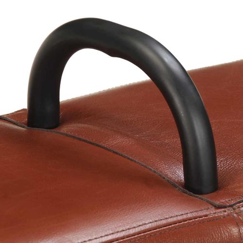 Banc Cheval D'arçon Vintage Cuir Véritable De Chèvre