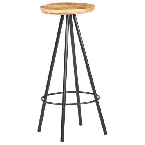 Tabourets De Bar 4 PCs Bois De Manguier Brut