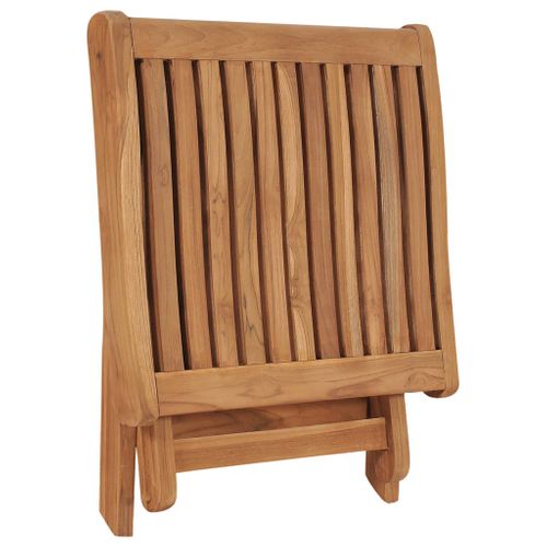Repose-pied Pliable 46,5x49x41,5 Cm Bois De Teck Solide