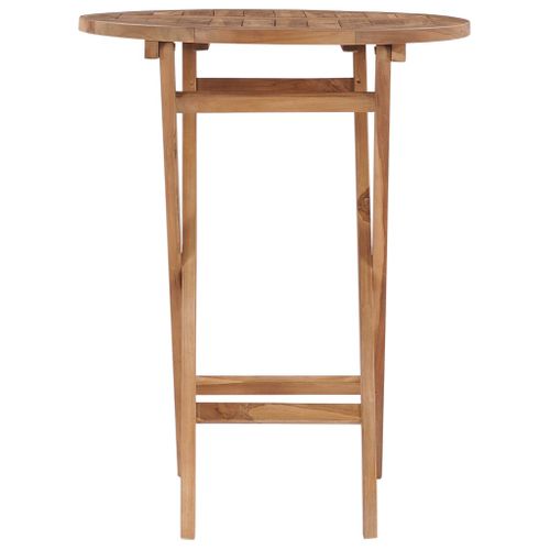 Table Pliable De Jardin Ronde - Ø60 Cm - Noir