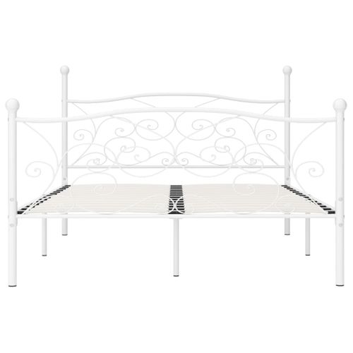 Cadre De Lit Sans Matelas Avec Sommier à Lattes Métal 120x200cm