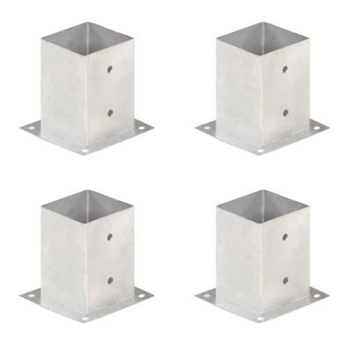 Ancres De Poteau 4 Pièces Métal Galvanisé 101 Mm