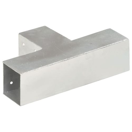 Connecteurs De Poteau 4 Pièces Forme En T Métal Galvanisé 71x71 Mm