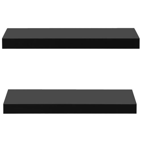 Étagères Murales Flottantes 2 Pièces Noir 40x20x3,8 Cm