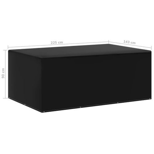 Housse De Salon De Jardin 7 Oeillets 143x225x90 Cm