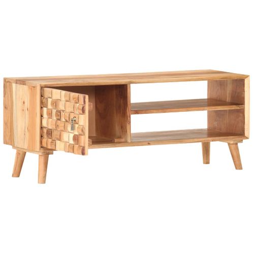Meuble TV 100x30x40 Cm Bois D'acacia Massif