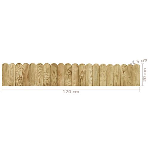Rouleau De Bordure Vert 120 Cm Bois De Pin Imprégné