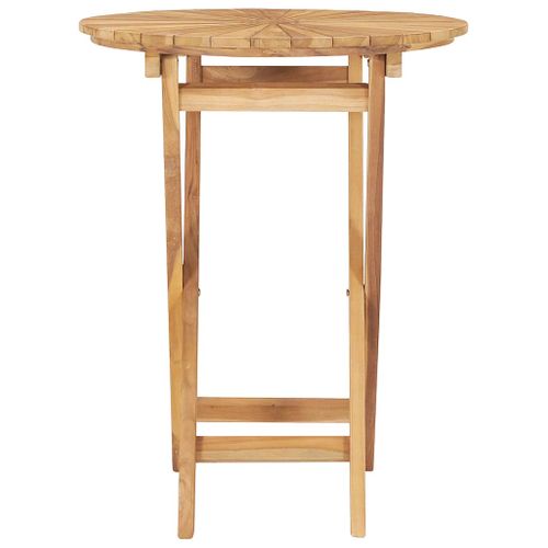 Table Pliable De Jardin Ø 60 Cm Bois De Teck Solide