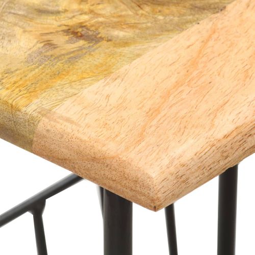 Porte-revues 40x30x50 Cm Bois De Manguier Solide Et Acier