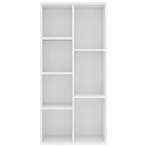 Bibliothèque Blanc 50x25x106 Cm Bois Contreplaqué