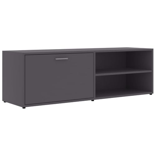 Meuble TV Gris 120x34x37 Cm Bois Contreplaqué