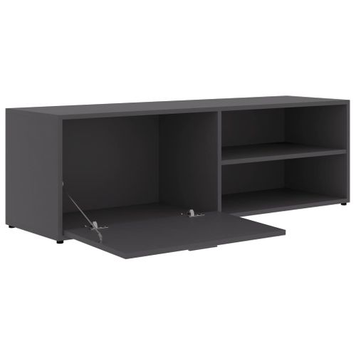 Meuble TV Gris 120x34x37 Cm Bois Contreplaqué