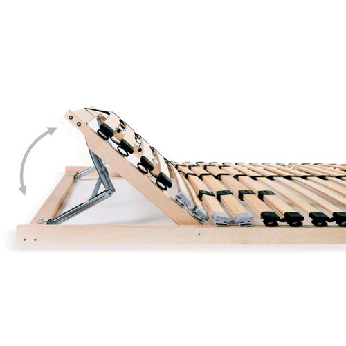 Sommiers à Lattes 2 Pièces Avec 28 Lattes 7 Zones 70x200 Cm