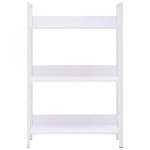 Bibliothèque à 3 Niveaux Blanc 60x27,6x90,5cm Bois Contreplaqué
