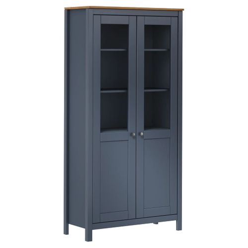 Buffet Hill Gris 85x37x170,5 Cm Bois De Pin Solide