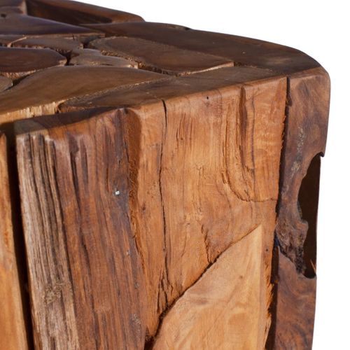 Table D'appoint 30x30x80 Cm Bois De Teck Solide