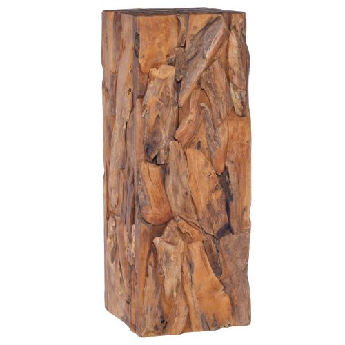 Table D'appoint 30x30x80 Cm Bois De Teck Solide