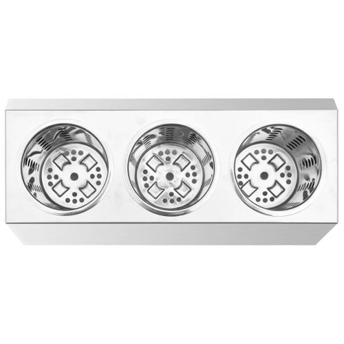 Porte-couverts 3 Grilles Rectangulaire Acier Inoxydable