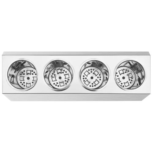 Porte-couverts 4 Grilles Rectangulaire Acier Inoxydable