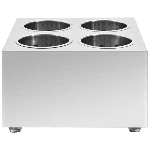 Porte-couverts 4 Grilles Carré Acier Inoxydable