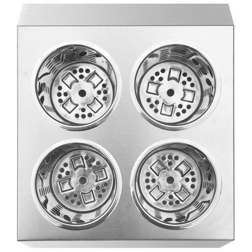 Porte-couverts 4 Grilles Carré Acier Inoxydable