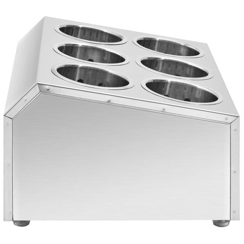 Porte-couverts 6 Grilles Carré Acier Inoxydable