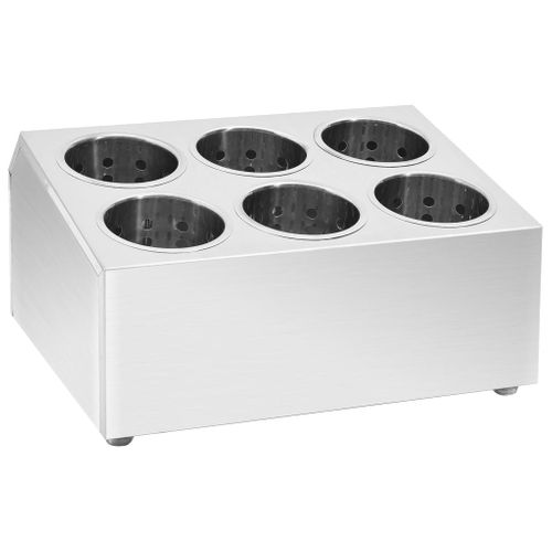 Porte-couverts 6 Grilles Carré Acier Inoxydable